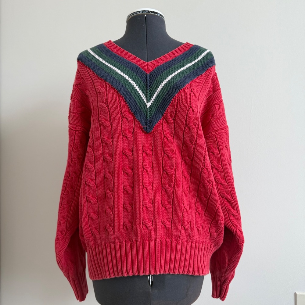 Vintage 90's Gap Cable Knit V-Neck Sweater